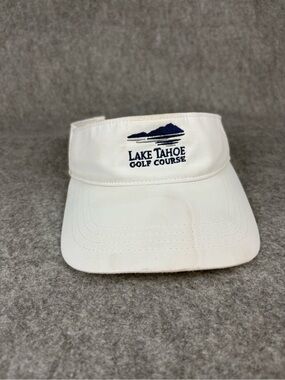Lake Tahoe Golf Course White Golf Visor Adjustable